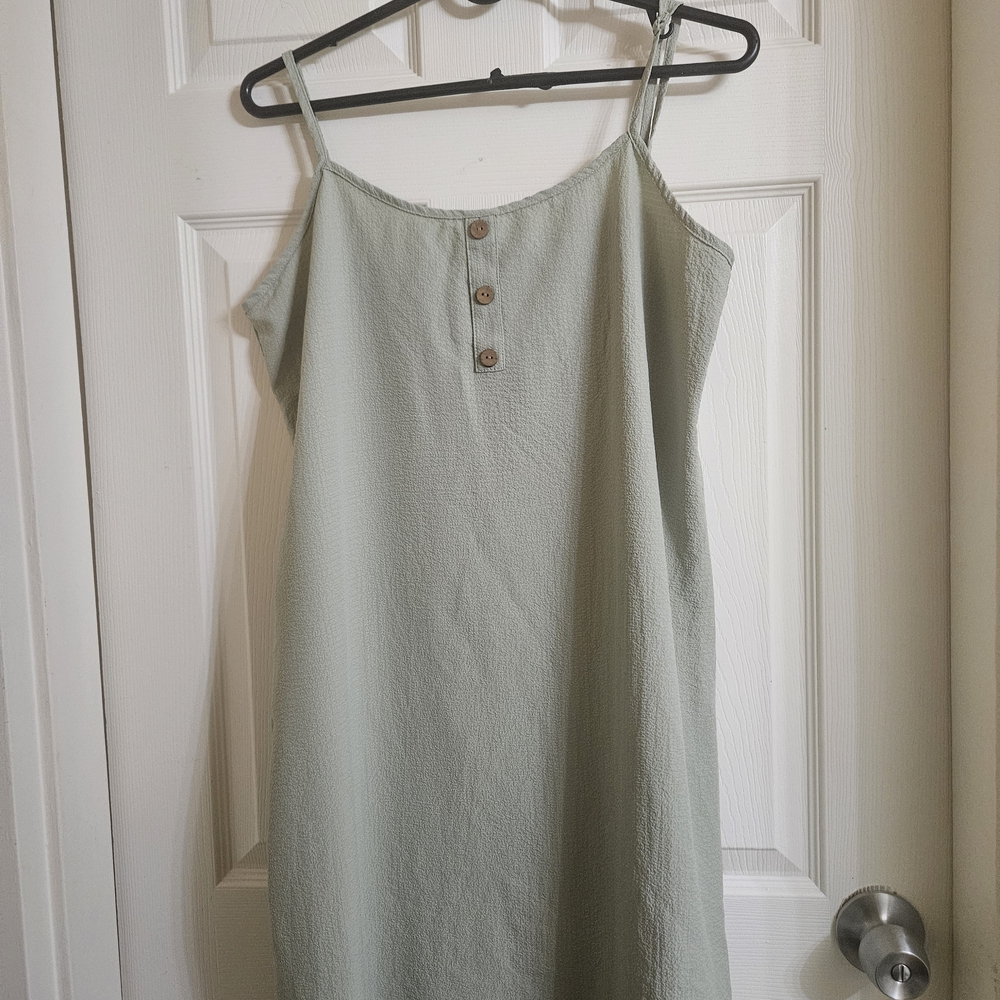 SHEIN Sage Green Midi Dress